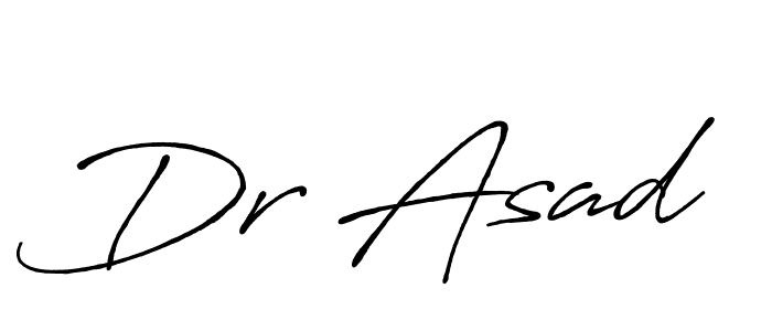 Also we have Dr Asad name is the best signature style. Create professional handwritten signature collection using Antro_Vectra_Bolder autograph style. Dr Asad signature style 7 images and pictures png