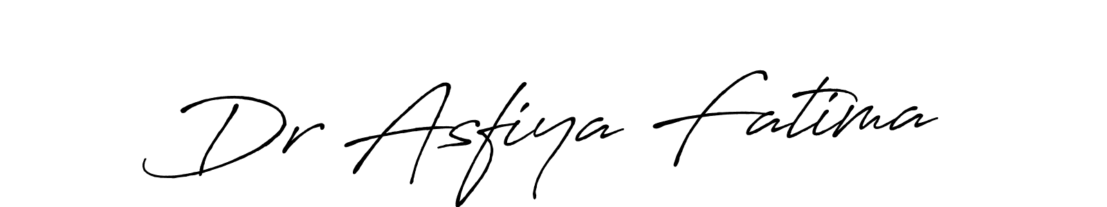 How to make Dr Asfiya Fatima signature? Antro_Vectra_Bolder is a professional autograph style. Create handwritten signature for Dr Asfiya Fatima name. Dr Asfiya Fatima signature style 7 images and pictures png