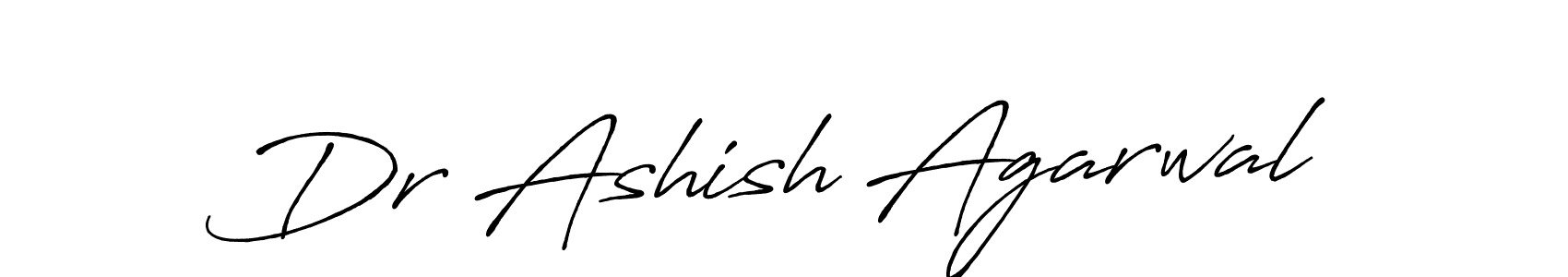 Create a beautiful signature design for name Dr Ashish Agarwal. With this signature (Antro_Vectra_Bolder) fonts, you can make a handwritten signature for free. Dr Ashish Agarwal signature style 7 images and pictures png