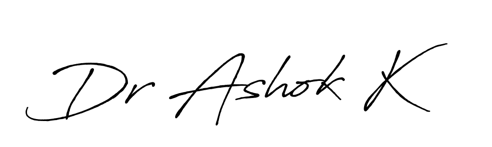 Create a beautiful signature design for name Dr Ashok K. With this signature (Antro_Vectra_Bolder) fonts, you can make a handwritten signature for free. Dr Ashok K signature style 7 images and pictures png