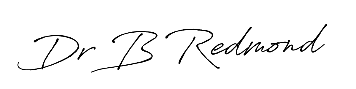 Create a beautiful signature design for name Dr B Redmond. With this signature (Antro_Vectra_Bolder) fonts, you can make a handwritten signature for free. Dr B Redmond signature style 7 images and pictures png