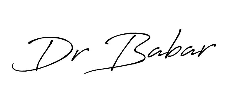 Use a signature maker to create a handwritten signature online. With this signature software, you can design (Antro_Vectra_Bolder) your own signature for name Dr Babar. Dr Babar signature style 7 images and pictures png