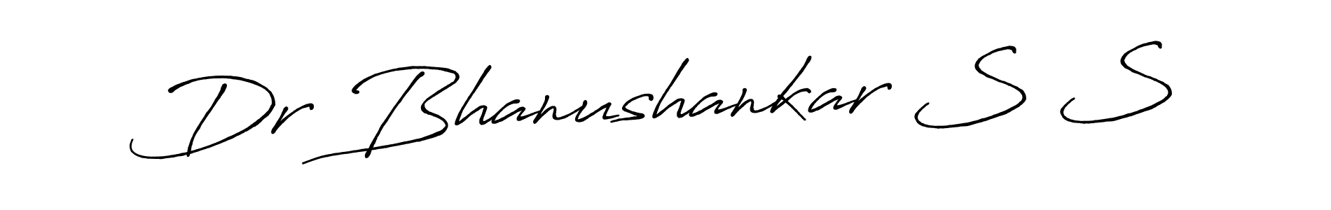 Use a signature maker to create a handwritten signature online. With this signature software, you can design (Antro_Vectra_Bolder) your own signature for name Dr Bhanushankar S S. Dr Bhanushankar S S signature style 7 images and pictures png