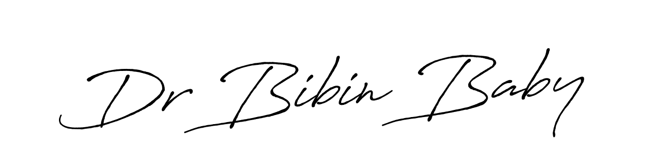 Dr Bibin Baby stylish signature style. Best Handwritten Sign (Antro_Vectra_Bolder) for my name. Handwritten Signature Collection Ideas for my name Dr Bibin Baby. Dr Bibin Baby signature style 7 images and pictures png