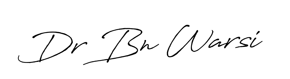 How to make Dr Bn Warsi name signature. Use Antro_Vectra_Bolder style for creating short signs online. This is the latest handwritten sign. Dr Bn Warsi signature style 7 images and pictures png