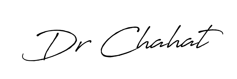 How to make Dr Chahat name signature. Use Antro_Vectra_Bolder style for creating short signs online. This is the latest handwritten sign. Dr Chahat signature style 7 images and pictures png