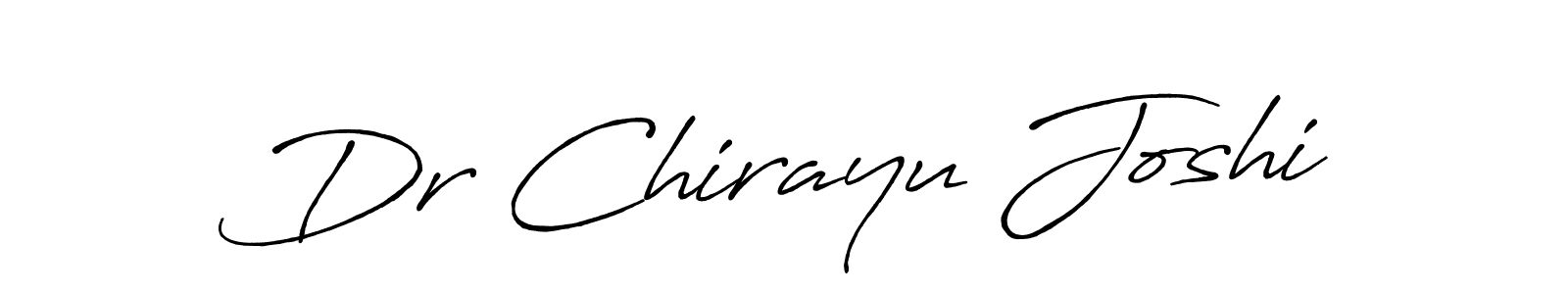 The best way (Antro_Vectra_Bolder) to make a short signature is to pick only two or three words in your name. The name Dr Chirayu Joshi include a total of six letters. For converting this name. Dr Chirayu Joshi signature style 7 images and pictures png