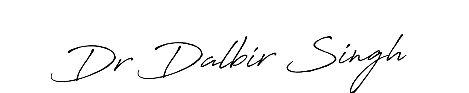 How to make Dr Dalbir Singh name signature. Use Antro_Vectra_Bolder style for creating short signs online. This is the latest handwritten sign. Dr Dalbir Singh signature style 7 images and pictures png