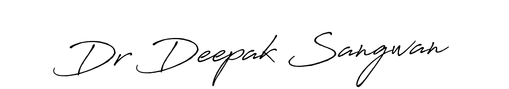 Create a beautiful signature design for name Dr Deepak Sangwan. With this signature (Antro_Vectra_Bolder) fonts, you can make a handwritten signature for free. Dr Deepak Sangwan signature style 7 images and pictures png