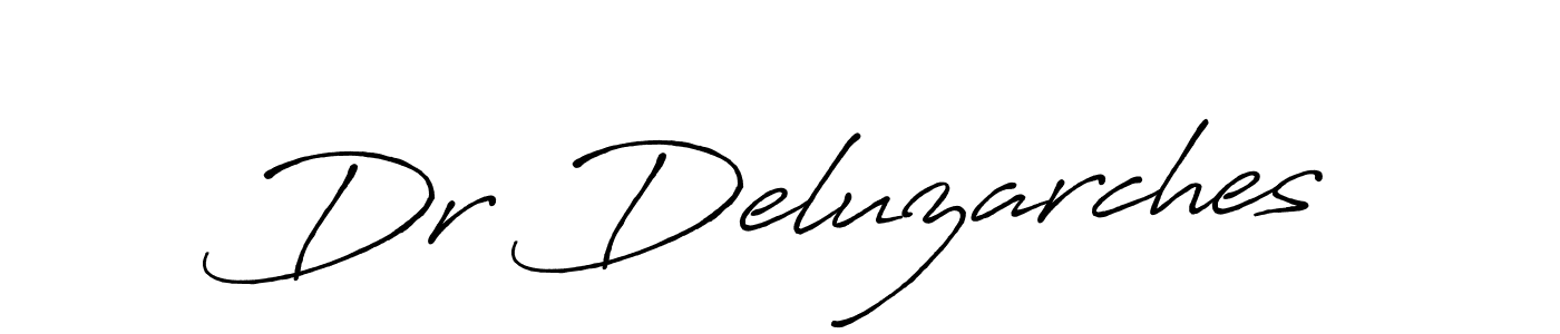 Dr Deluzarches stylish signature style. Best Handwritten Sign (Antro_Vectra_Bolder) for my name. Handwritten Signature Collection Ideas for my name Dr Deluzarches. Dr Deluzarches signature style 7 images and pictures png