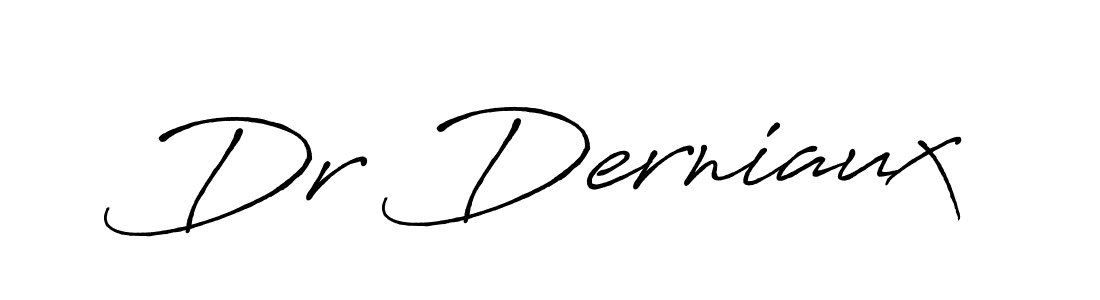 How to make Dr Derniaux name signature. Use Antro_Vectra_Bolder style for creating short signs online. This is the latest handwritten sign. Dr Derniaux signature style 7 images and pictures png