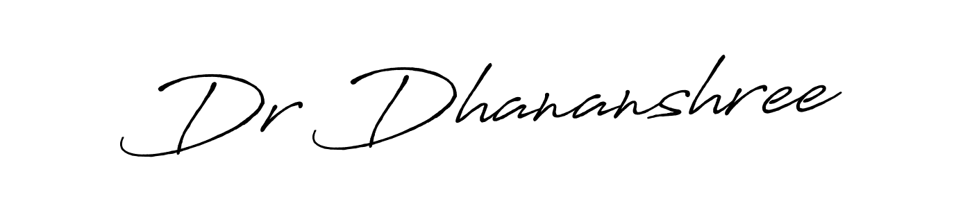 How to make Dr Dhananshree signature? Antro_Vectra_Bolder is a professional autograph style. Create handwritten signature for Dr Dhananshree name. Dr Dhananshree signature style 7 images and pictures png