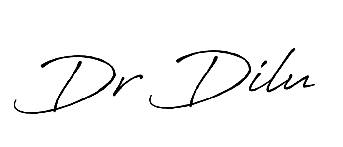 Dr Dilu stylish signature style. Best Handwritten Sign (Antro_Vectra_Bolder) for my name. Handwritten Signature Collection Ideas for my name Dr Dilu. Dr Dilu signature style 7 images and pictures png