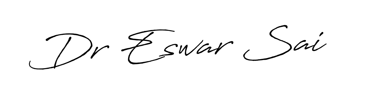 How to make Dr Eswar Sai name signature. Use Antro_Vectra_Bolder style for creating short signs online. This is the latest handwritten sign. Dr Eswar Sai signature style 7 images and pictures png