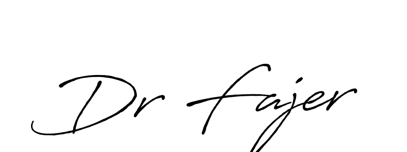 Antro_Vectra_Bolder is a professional signature style that is perfect for those who want to add a touch of class to their signature. It is also a great choice for those who want to make their signature more unique. Get Dr Fajer name to fancy signature for free. Dr Fajer signature style 7 images and pictures png