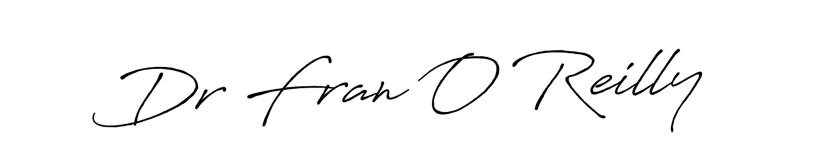 How to make Dr Fran O Reilly name signature. Use Antro_Vectra_Bolder style for creating short signs online. This is the latest handwritten sign. Dr Fran O Reilly signature style 7 images and pictures png