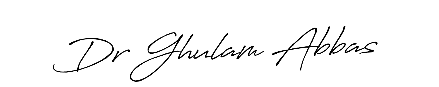 Make a beautiful signature design for name Dr Ghulam Abbas. With this signature (Antro_Vectra_Bolder) style, you can create a handwritten signature for free. Dr Ghulam Abbas signature style 7 images and pictures png