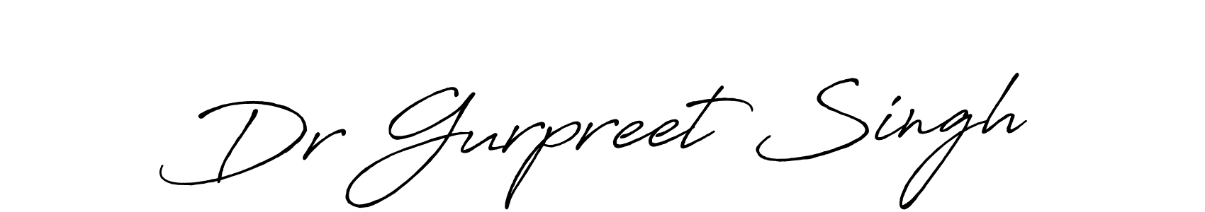 Make a beautiful signature design for name Dr Gurpreet Singh. With this signature (Antro_Vectra_Bolder) style, you can create a handwritten signature for free. Dr Gurpreet Singh signature style 7 images and pictures png