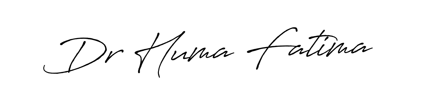 Design your own signature with our free online signature maker. With this signature software, you can create a handwritten (Antro_Vectra_Bolder) signature for name Dr Huma Fatima. Dr Huma Fatima signature style 7 images and pictures png