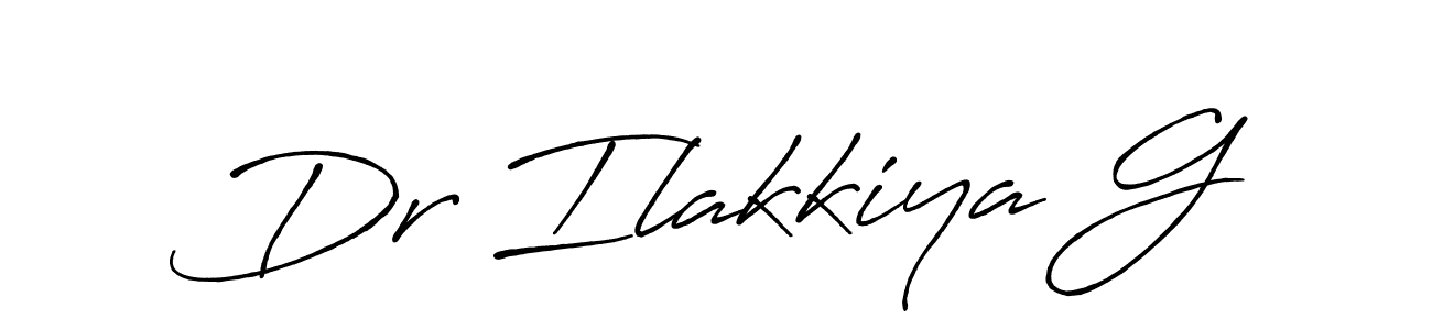 How to Draw Dr Ilakkiya G signature style? Antro_Vectra_Bolder is a latest design signature styles for name Dr Ilakkiya G. Dr Ilakkiya G signature style 7 images and pictures png