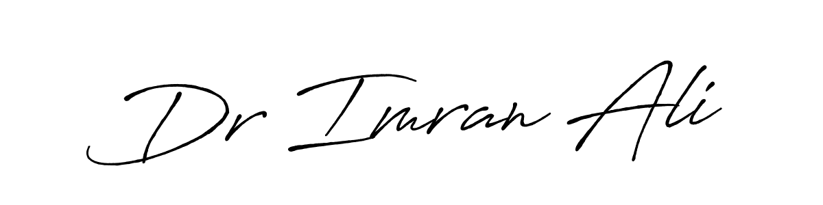 Design your own signature with our free online signature maker. With this signature software, you can create a handwritten (Antro_Vectra_Bolder) signature for name Dr Imran Ali. Dr Imran Ali signature style 7 images and pictures png