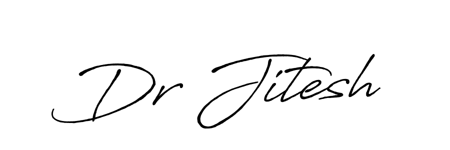 How to make Dr Jitesh name signature. Use Antro_Vectra_Bolder style for creating short signs online. This is the latest handwritten sign. Dr Jitesh signature style 7 images and pictures png