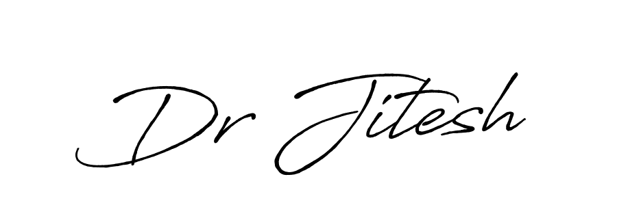 How to make Dr Jitesh name signature. Use Antro_Vectra_Bolder style for creating short signs online. This is the latest handwritten sign. Dr Jitesh signature style 7 images and pictures png