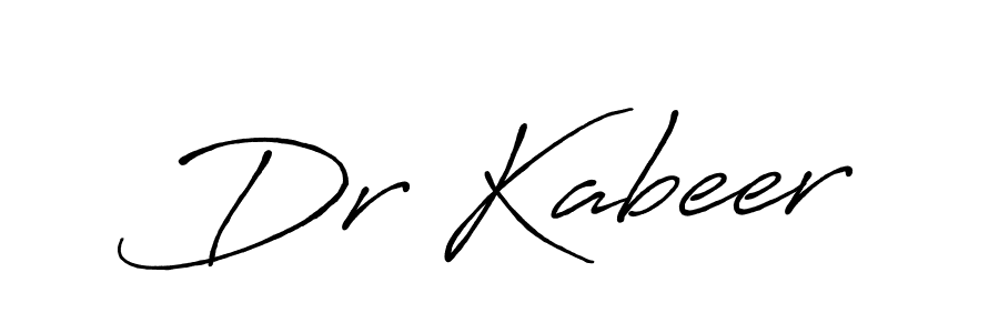 Create a beautiful signature design for name Dr Kabeer. With this signature (Antro_Vectra_Bolder) fonts, you can make a handwritten signature for free. Dr Kabeer signature style 7 images and pictures png