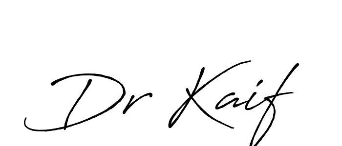 Design your own signature with our free online signature maker. With this signature software, you can create a handwritten (Antro_Vectra_Bolder) signature for name Dr Kaif. Dr Kaif signature style 7 images and pictures png