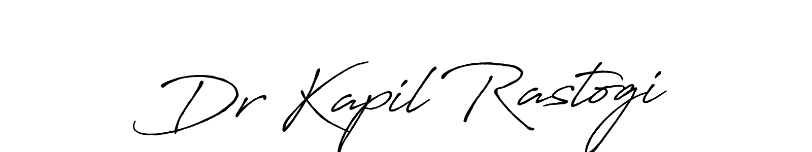 Make a beautiful signature design for name Dr Kapil Rastogi. With this signature (Antro_Vectra_Bolder) style, you can create a handwritten signature for free. Dr Kapil Rastogi signature style 7 images and pictures png