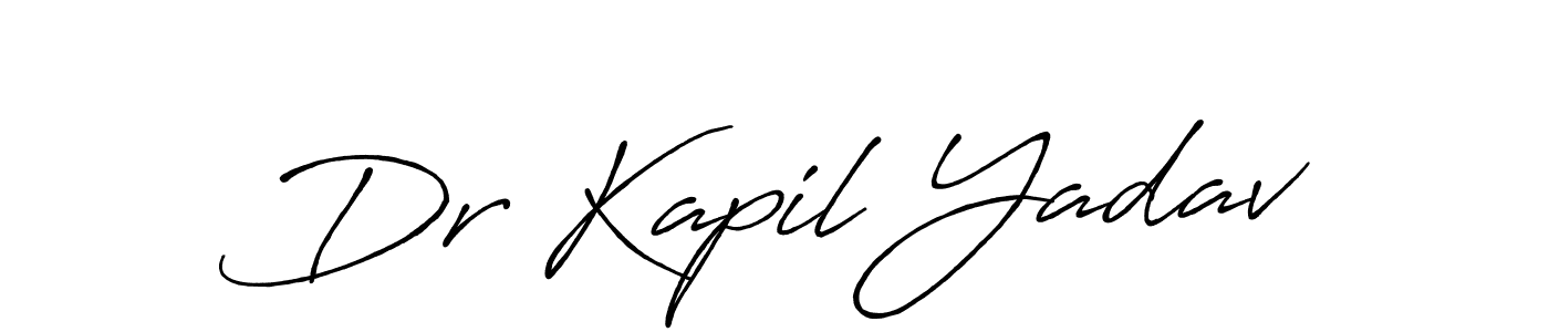 How to make Dr Kapil Yadav name signature. Use Antro_Vectra_Bolder style for creating short signs online. This is the latest handwritten sign. Dr Kapil Yadav signature style 7 images and pictures png