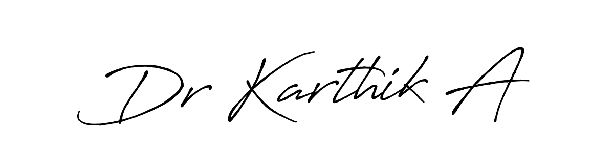 Antro_Vectra_Bolder is a professional signature style that is perfect for those who want to add a touch of class to their signature. It is also a great choice for those who want to make their signature more unique. Get Dr Karthik A name to fancy signature for free. Dr Karthik A signature style 7 images and pictures png