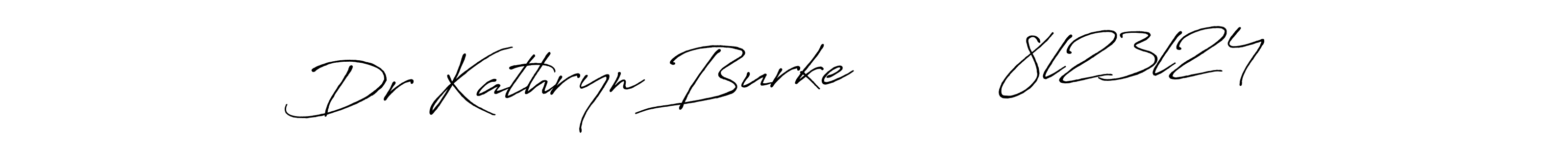 Create a beautiful signature design for name Dr Kathryn Burke         8l23l24. With this signature (Antro_Vectra_Bolder) fonts, you can make a handwritten signature for free. Dr Kathryn Burke         8l23l24 signature style 7 images and pictures png