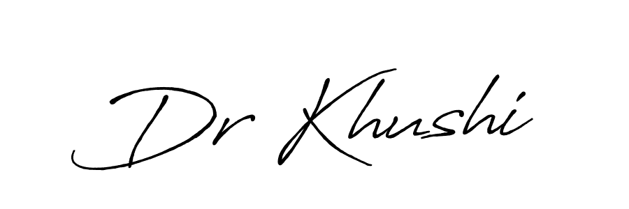 Make a beautiful signature design for name Dr Khushi. With this signature (Antro_Vectra_Bolder) style, you can create a handwritten signature for free. Dr Khushi signature style 7 images and pictures png