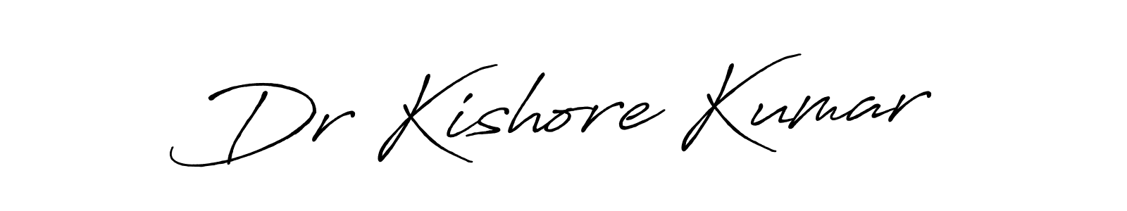 Create a beautiful signature design for name Dr Kishore Kumar. With this signature (Antro_Vectra_Bolder) fonts, you can make a handwritten signature for free. Dr Kishore Kumar signature style 7 images and pictures png