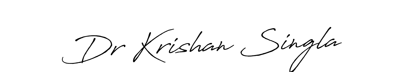 Create a beautiful signature design for name Dr Krishan Singla. With this signature (Antro_Vectra_Bolder) fonts, you can make a handwritten signature for free. Dr Krishan Singla signature style 7 images and pictures png