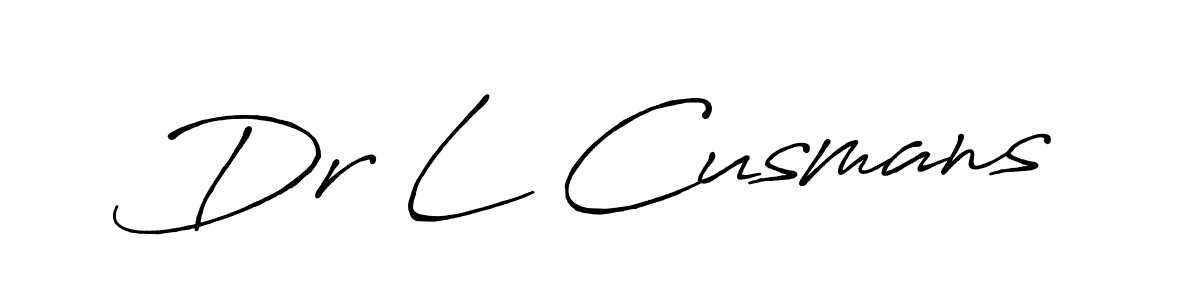 How to make Dr L Cusmans name signature. Use Antro_Vectra_Bolder style for creating short signs online. This is the latest handwritten sign. Dr L Cusmans signature style 7 images and pictures png