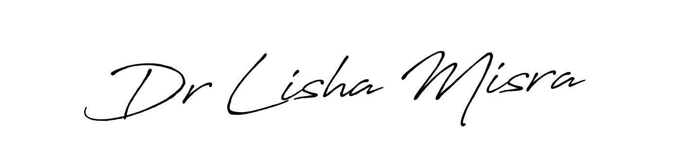 Design your own signature with our free online signature maker. With this signature software, you can create a handwritten (Antro_Vectra_Bolder) signature for name Dr Lisha Misra. Dr Lisha Misra signature style 7 images and pictures png