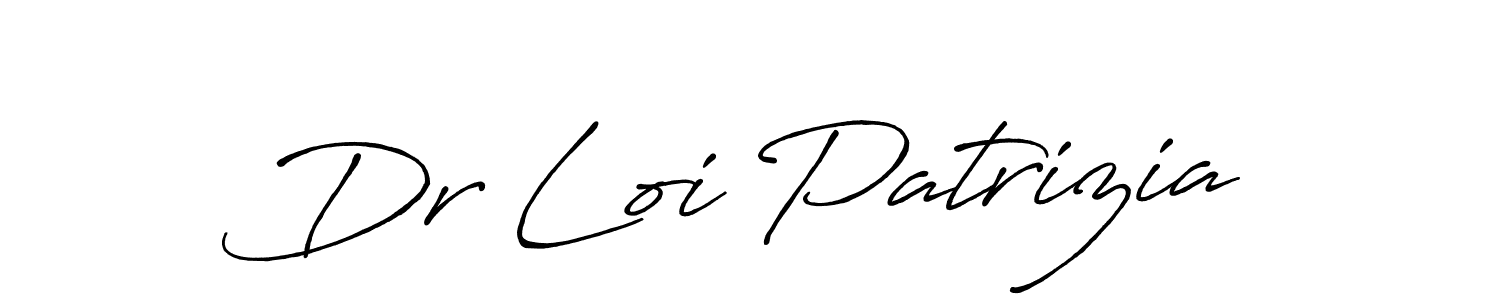 Make a beautiful signature design for name Dr Loi Patrizia. With this signature (Antro_Vectra_Bolder) style, you can create a handwritten signature for free. Dr Loi Patrizia signature style 7 images and pictures png