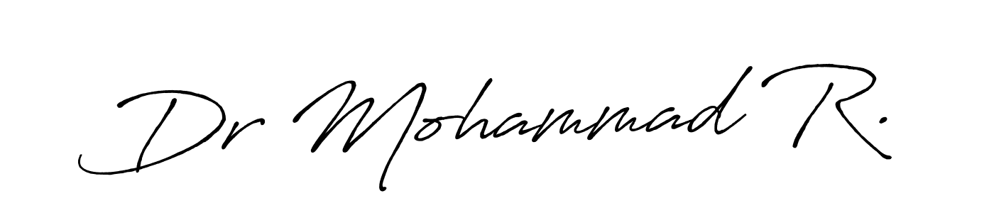 Antro_Vectra_Bolder is a professional signature style that is perfect for those who want to add a touch of class to their signature. It is also a great choice for those who want to make their signature more unique. Get Dr Mohammad R. name to fancy signature for free. Dr Mohammad R. signature style 7 images and pictures png