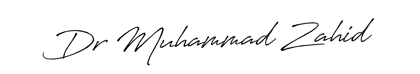 Create a beautiful signature design for name Dr Muhammad Zahid. With this signature (Antro_Vectra_Bolder) fonts, you can make a handwritten signature for free. Dr Muhammad Zahid signature style 7 images and pictures png