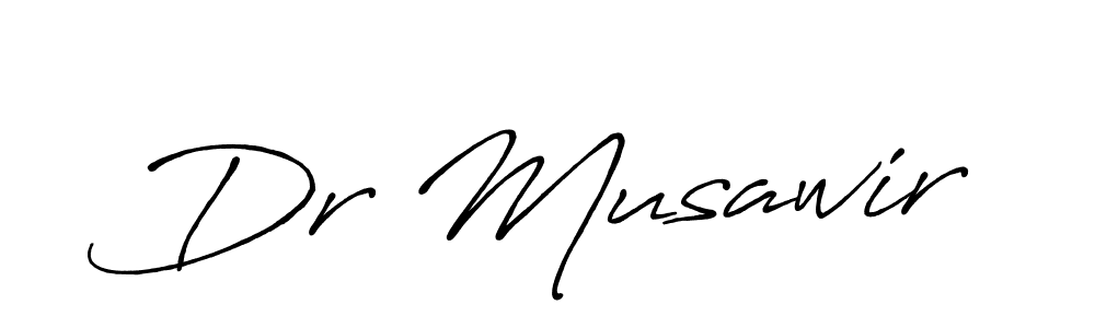 Create a beautiful signature design for name Dr Musawir. With this signature (Antro_Vectra_Bolder) fonts, you can make a handwritten signature for free. Dr Musawir signature style 7 images and pictures png