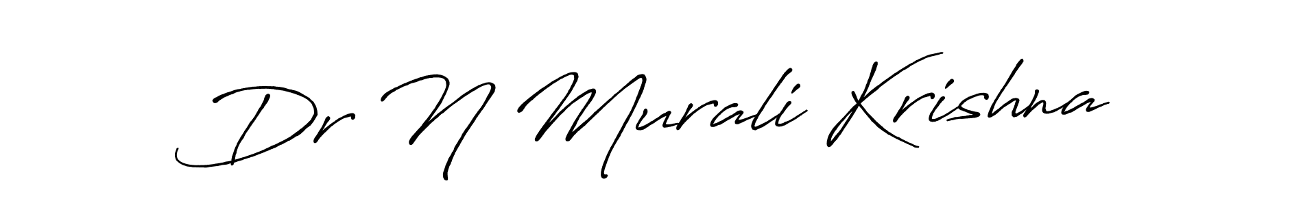 Create a beautiful signature design for name Dr N Murali Krishna. With this signature (Antro_Vectra_Bolder) fonts, you can make a handwritten signature for free. Dr N Murali Krishna signature style 7 images and pictures png