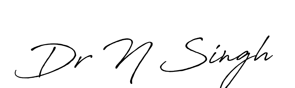 Create a beautiful signature design for name Dr N Singh. With this signature (Antro_Vectra_Bolder) fonts, you can make a handwritten signature for free. Dr N Singh signature style 7 images and pictures png