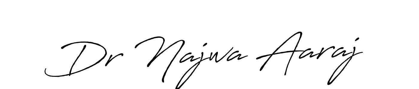 Similarly Antro_Vectra_Bolder is the best handwritten signature design. Signature creator online .You can use it as an online autograph creator for name Dr Najwa Aaraj. Dr Najwa Aaraj signature style 7 images and pictures png