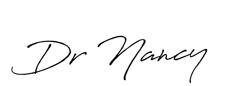 Create a beautiful signature design for name Dr Nancy. With this signature (Antro_Vectra_Bolder) fonts, you can make a handwritten signature for free. Dr Nancy signature style 7 images and pictures png