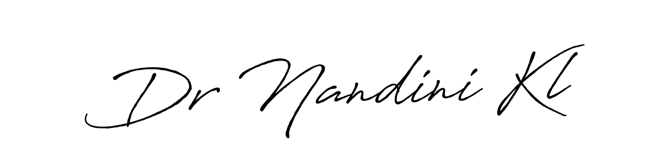Create a beautiful signature design for name Dr Nandini Kl. With this signature (Antro_Vectra_Bolder) fonts, you can make a handwritten signature for free. Dr Nandini Kl signature style 7 images and pictures png