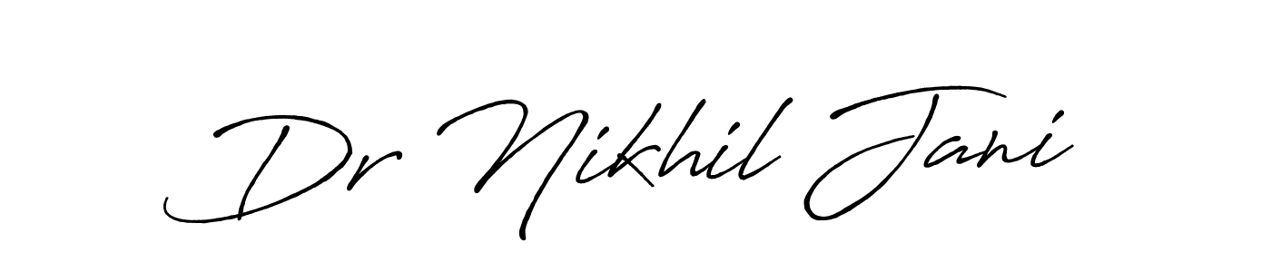 This is the best signature style for the Dr Nikhil Jani name. Also you like these signature font (Antro_Vectra_Bolder). Mix name signature. Dr Nikhil Jani signature style 7 images and pictures png