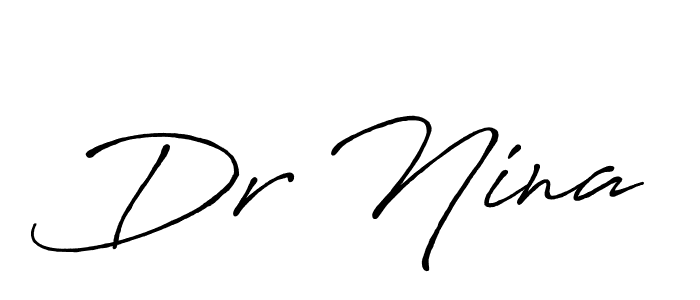 How to make Dr Nina signature? Antro_Vectra_Bolder is a professional autograph style. Create handwritten signature for Dr Nina name. Dr Nina signature style 7 images and pictures png