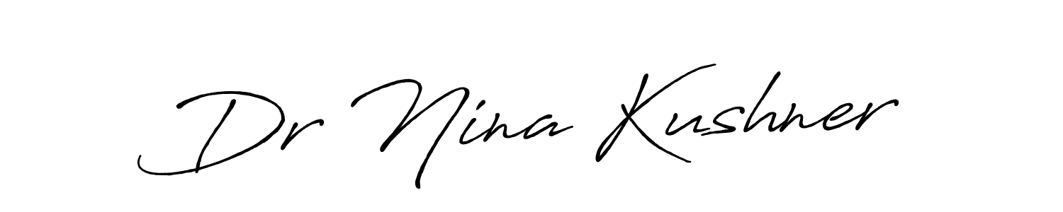 Similarly Antro_Vectra_Bolder is the best handwritten signature design. Signature creator online .You can use it as an online autograph creator for name Dr Nina Kushner. Dr Nina Kushner signature style 7 images and pictures png